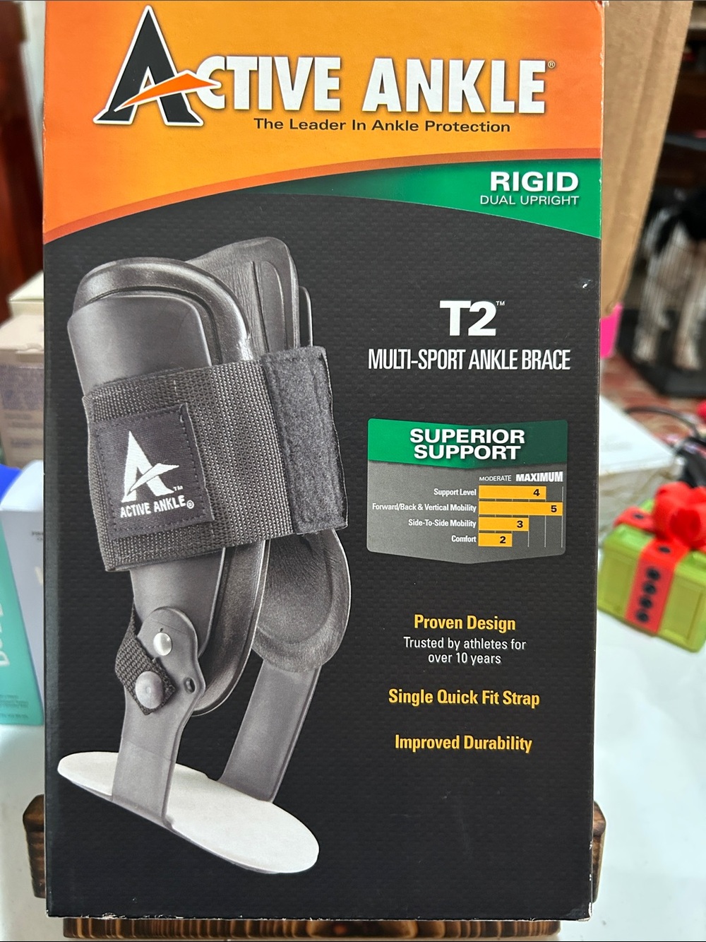T2 Rigid Multi-Sport Ankle Brace - Black